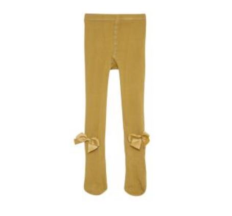 Kousenbroek camel met strik