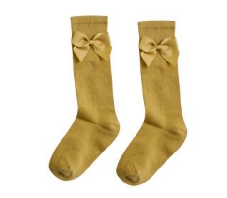 Kniekous camel met strik