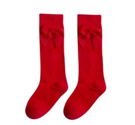 Kniekous rood met strik