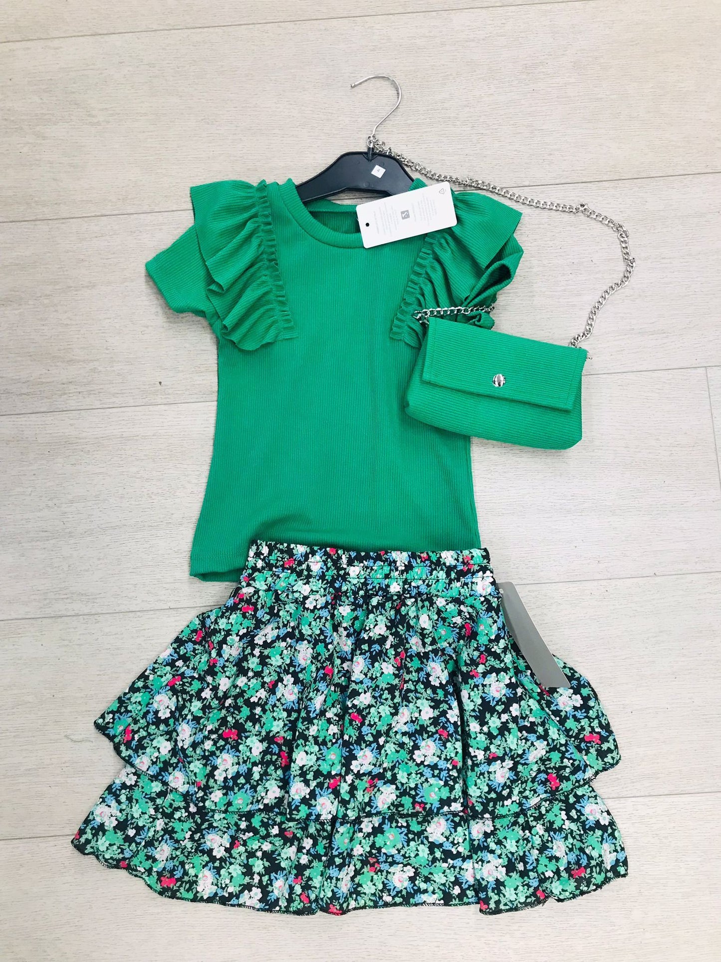 Setje met handtas (groen)
