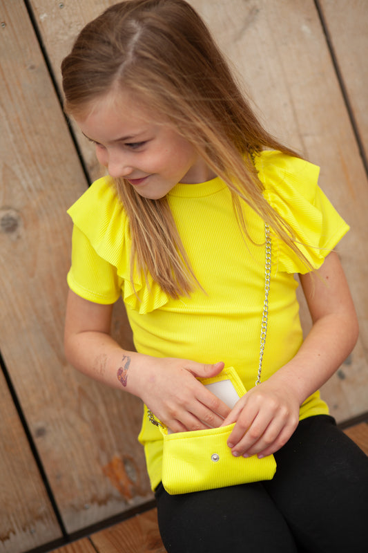 T-shirt met handtas