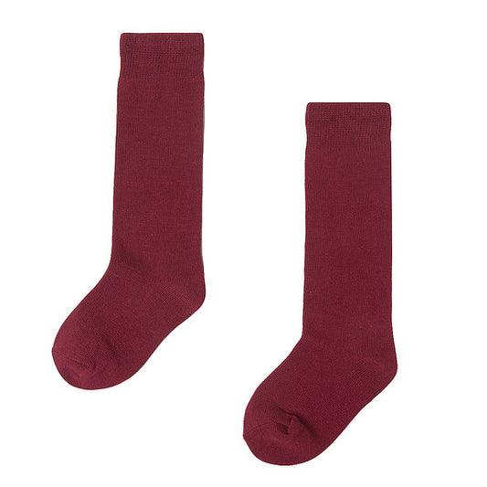 Kniekous bordeaux effen