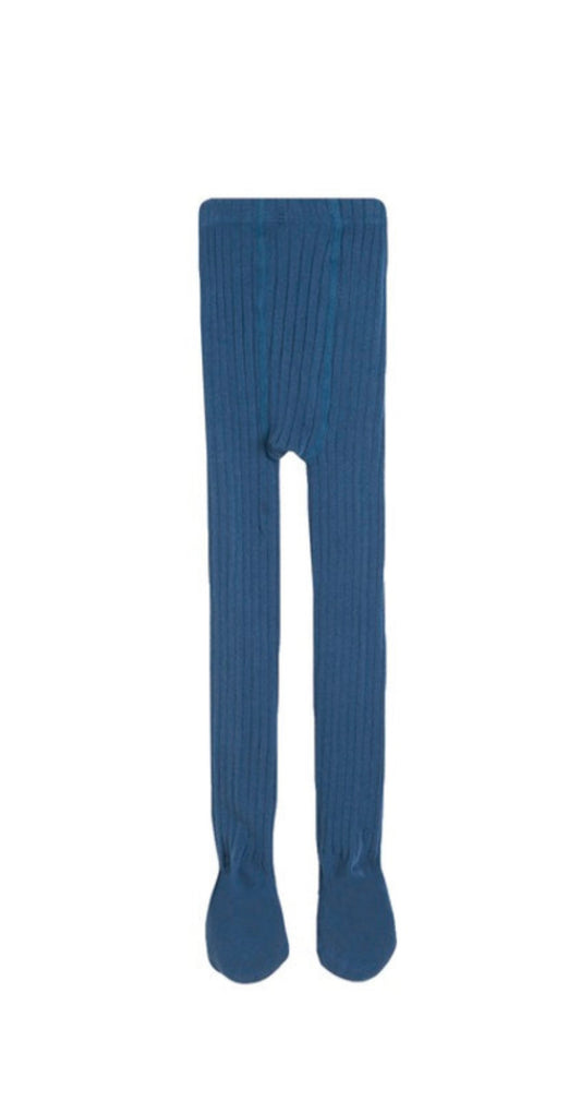 Kousenbroek ribbel blauw-groen